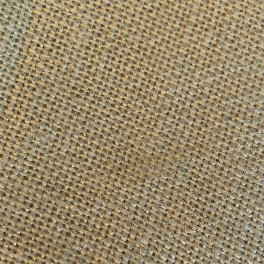 Crate&Barrel Cream Gold Jute Table Runner NWOT